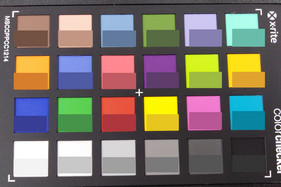Colori ColorChecker; i colori originali vengono visualizzati nella metà inferiore di ogni patch