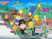 La grafica promozionale ufficiale dell'evento Monopoly Go The Simpsons.