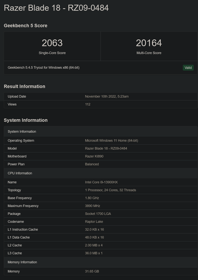 (Fonte: Geekbench)