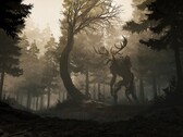 Immagine del gioco GreedFall che mostra una foresta e una creatura. (Fonte: Steam)