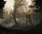 Immagine del gioco GreedFall che mostra una foresta e una creatura. (Fonte: Steam)