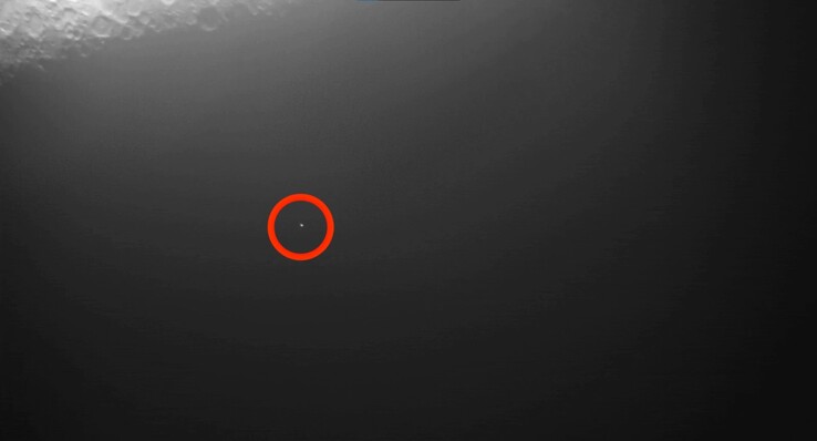 Una schermata che mostra l'impatto sulla Luna. (Fonte: Osservatorio di Armagh)