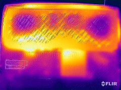 Test di sollecitazione delle temperature superficiali (in basso)