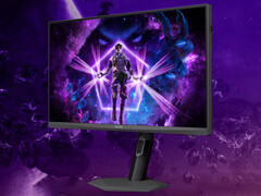 L'Agon Pro AGP277QKM costa circa 486 dollari in Cina. Nella foto: un'immagine promozionale modificata che mostra la parte anteriore del monitor da gaming.