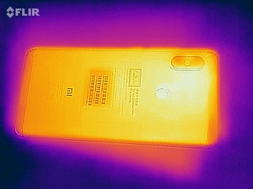 Heatmap del retro del telefono sotto sforzo