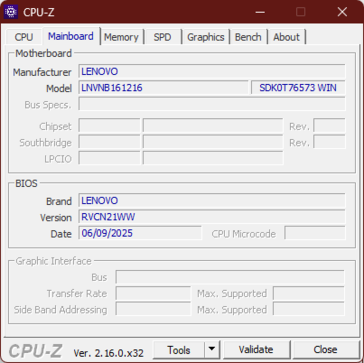 Scheda madre CPU-Z