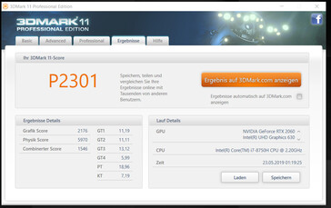 3DMark 11 (con la batteria)