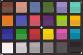 ColorChecker. Colore di riferimento nella metà inferiore di ogni quadrato