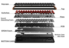 Materiali interni della custodia Keychron K3