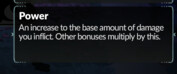 Nella foto: Una descrizione più approfondita di una statistica importante in Hades II, il Potere. (Fonte: Supergiant Games)