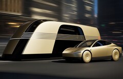 Tesla Robovan e Cybercab (fonte: Tesla)