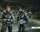 Due personaggi di Starfield in una struttura futuristica con Nvidia DLSS 5 abilitato