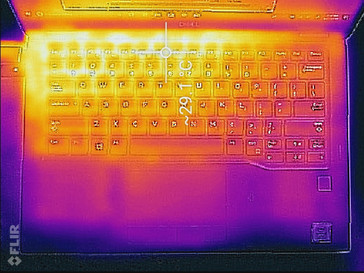 Profilo termico, lato superiore (idle)