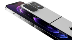 Un rendering dell'iPhone pieghevole. (Fonte: LetsGoDigital)