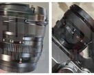 Le immagini trapelate dell'obiettivo Fujinon XF8mm f/3.5 R WR rivelano un formato compatto e una ghiera di apertura manuale. (Fonte: Fuji Rumors)