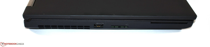 A sinistra: USB 3.0 tipo A, lettore di schede SD, lettore di smart card