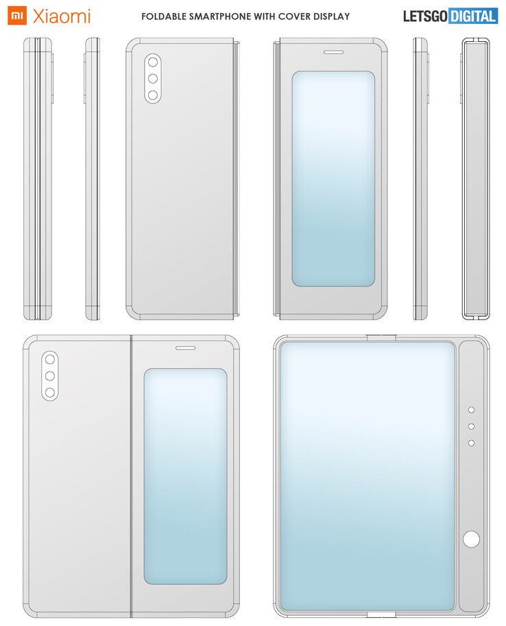 Altri renders basati sul nuovo brevetto Xiaomi. (Fonte: CNIPA via LetsGoDigital)
