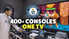 Ibrahim Al-Nasser ha dovuto utilizzare più switch KVM per collegare 444 console a una TV (fonte: Guinness World Records)