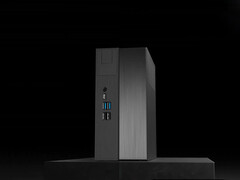 Non è chiaro quando verrà lanciato il DeskSlim X600. Nella foto: un&#039;immagine promozionale modificata del DeskMini X600. (Fonte immagine: ASRock)