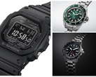 Nella foto - il Casio GW-5000HS-1 (a sinistra), il Seiko Prospex SRPL53K1 (in alto a destra) e l'orologio Citizen Promaster Mechanical GMT (in basso a destra). (Fonte immagine: Casio, Seiko, Citizen)