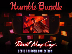 La Devil Trigger Collection scadrà il 30 luglio. Nella foto: Steam Deck con DmC: Devil May Cry. (Fonte immagine: Steam e Humble Bundle - modifica)