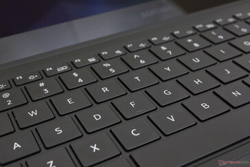 Il feedback e la corsa dei tasti sono più o meno a metà tra i tasti più leggeri del Razer Blade 15 e quelli più profondi dell'HP Spectre 360 15