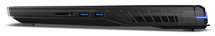 A destra: Lettore di schede SD, 2x USB 3.2 Gen 1 (USB-A)