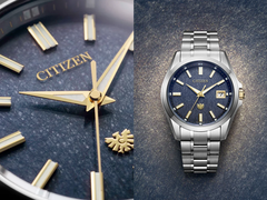 Un primo piano del nuovo orologio The Citizen accanto all'intero orologio.