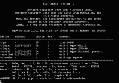 Microsoft ha lanciato Xenix, con l'obiettivo di creare un sistema operativo simile a Unix per i microcomputer (Fonte: Microsoft)
