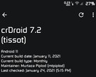Android 11 (via crDroid 7.2) su Xiaomi Mi A1 (Fonte: Proprio)