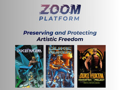 Banner della Piattaforma Zoom con i giochi di Duke Nukem (Fonte: Piattaforma Zoom con modifiche)