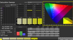 CalMAN: saturazione del colore (calibrata)