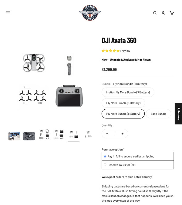 (Fonte: US Drone Supply)