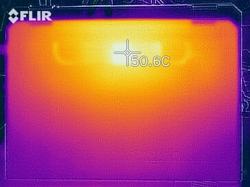 Distribuzione del calore sotto carico (lato inferiore)