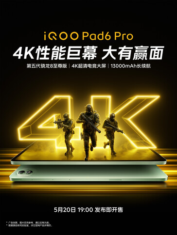 L'iQoo Pad 6 Pro è dotato di un display 