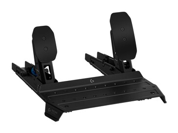 Pedali RS con acceleratore a effetto Hall e freno a cella di carico. (Fonte: Logitech)