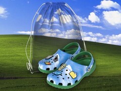 Windows xp crocs con design di sfondo bliss e charms Microsoft jibbitz (fonte immagine: microsoft)