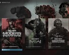 Viene mostrato il lanciatore Call of Duty HQ con Modern Warfare 2 e 3 (Fonte: Activision)