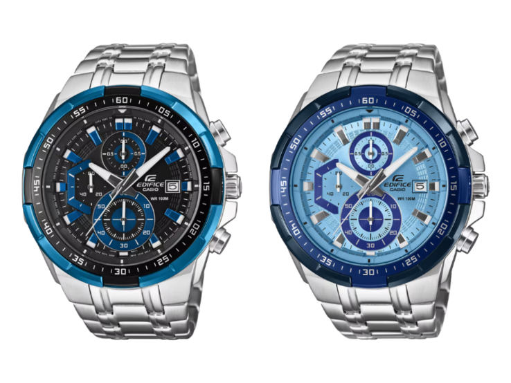 Gli orologi Casio Edifice EFR539D-1A2V (a sinistra) e EFR539DE-2AV (a destra). (Fonte: Casio)