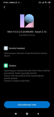 V12.0.2.0.QCXRUXM per il Redmi Note 8T. (Fonte immagine: Adimorah Blog)