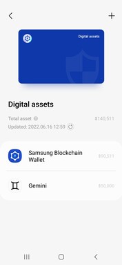 Alcuni esempi dell'interfaccia utente Wallet. (Fonte: Samsung)