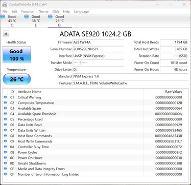 ADATA SE920 utilizza il protocollo UASP (USB Attached SCSI Protocol)
