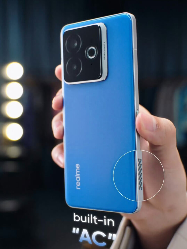 L'attuale prototipo di Realme "built-in AC". (Fonte: Digital Chat Station via Weibo)