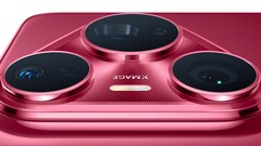 In un rosso sorprendente: Huawei mostra il modulo della fotocamera del Pura 80 Pro+ prima del lancio. (Fonte: Huawei)