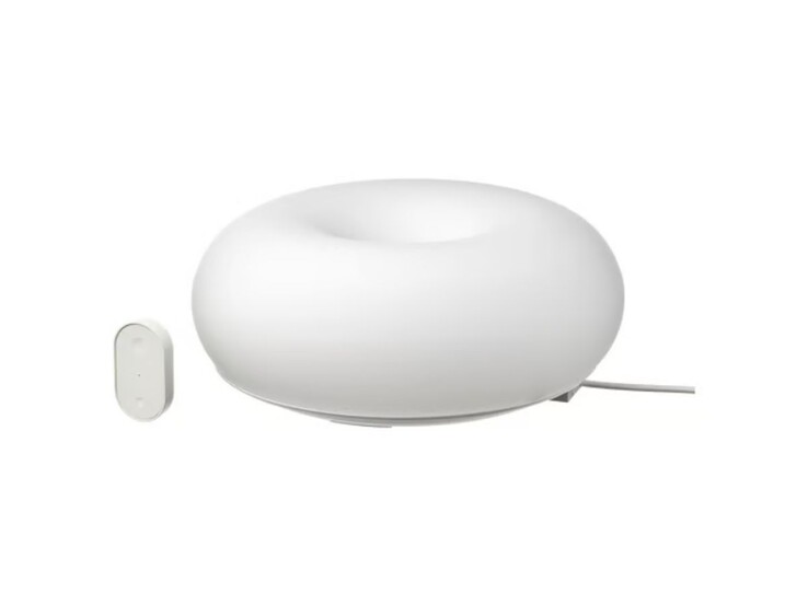 La lampada da tavolo/parete Varmblixt LED, dimmerabile smart/bianco colore vetro e spettro bianco, 30 cm. (Fonte immagine: IKEA)