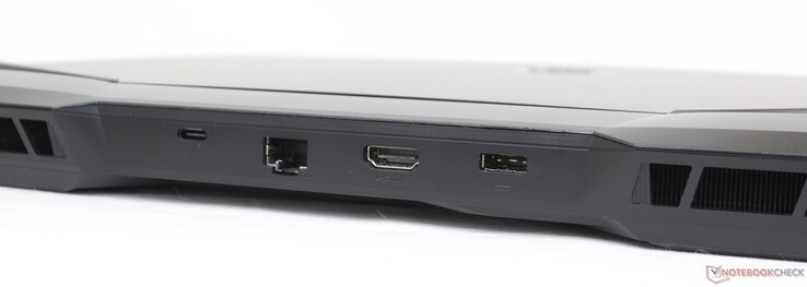 Posteriore: Thunderbolt 4 + DisplayPort, RJ45-LAN, HDMI 2.0, adattatore AC