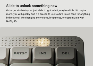 Touch bar NuPhy Node75. (Fonte: NuPhy)
