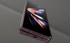 La giuntura del display era chiaramente visibile sul Samsung Galaxy Z Fold4. (Fonte: Samsung/Notebookcheck - modificato)