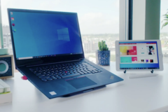 Un portatile Windows accoppiato senza fili con l'adattatore Luna Display a un iPad. (Immagine: Luna Display)