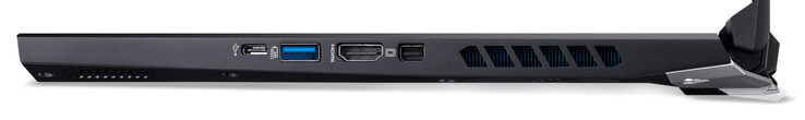 Lato destro: USB 3.2 Gen 2 (Type-C), USB 3.2 Gen 1 (Type-A), HDMI, Mini DisplayPort